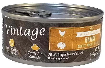 Vintage Range Chicken Turkey Moist Cat Food Long Term out of