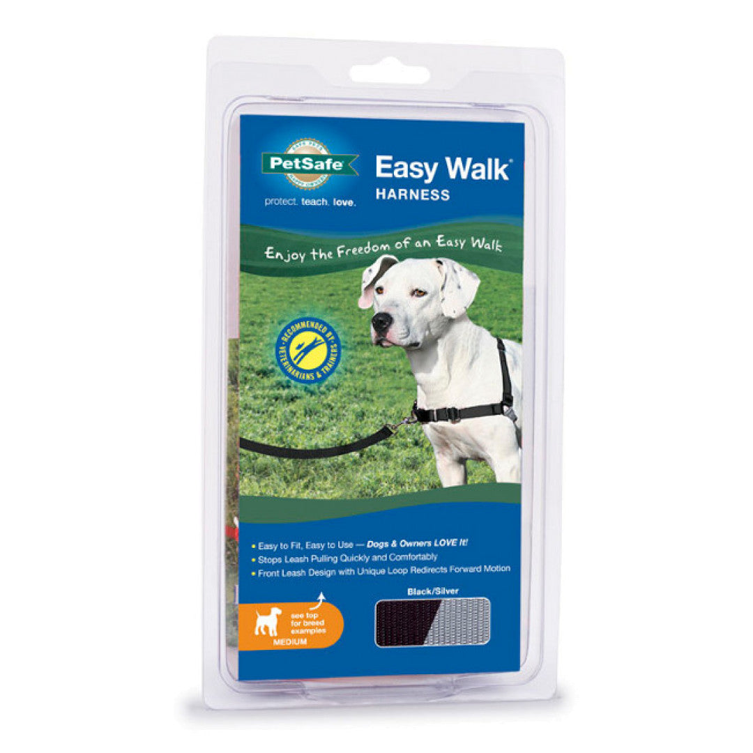 How do i put an shop easy walk harness on my dog