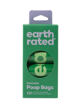 Load image into Gallery viewer, Earth Rated Lavender Scented Refill Rolls 120 Poop Bags