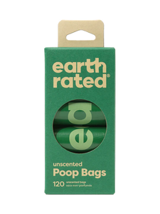 Earth Rated Unscented Refill Rolls 120 Poop Bags