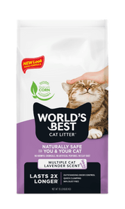 Worlds Best Long Lasting Multi-Cat Lavender Scented Cat Litter