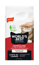 Load image into Gallery viewer, Worlds Best Long Lasting Multi-Cat Unscented Cat Litter