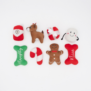 Holiday Item ZippyPaws Holiday Miniz Zippy 8 pc