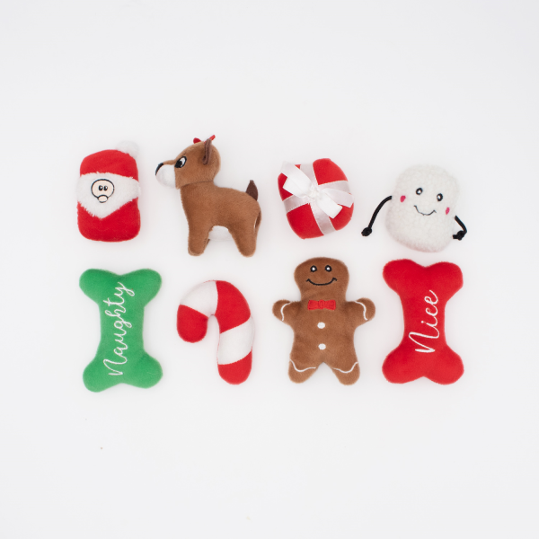 Holiday Item ZippyPaws Holiday Miniz Zippy 8 pc