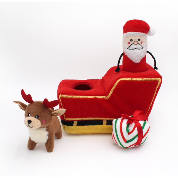 Holiday Item ZippyPaws Holiday Burrow Santa's Sleigh