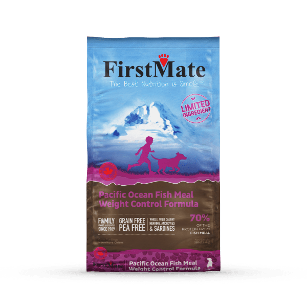 FirstMate Limited Ingredient Pacific Ocean Fish Meal – Weight Control Formula Dry Dog Food