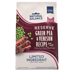 Natural Balance Limited Ingredient Diet Grain Free Reserve Green Pea & Venison Formula Dry Cat Food