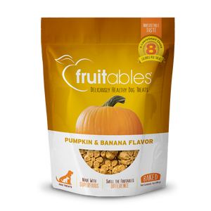 Fruitables Crunchy Pumpkin & Banana 198g Dog Treats