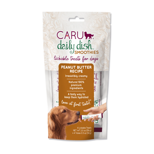 Caru Daily Dish Peanut Butter Smoothies 56g Lickable Treats for Dogs