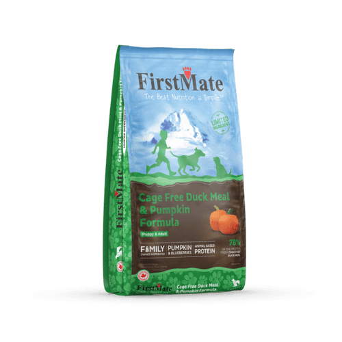 FirstMate Cage Free Duck Meal & Pumpkin Formula Dry Dog Food