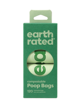 Load image into Gallery viewer, Earth Rated Certified Compostable 120 Poop Bags