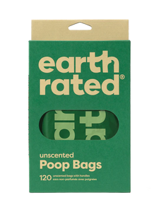 Earth Rated Unscented Easy-Tie Handle 120 Poop Bags