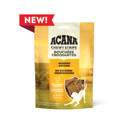 Acana Chewy Strips Immune System Support Chicken Recipe Dog Treats