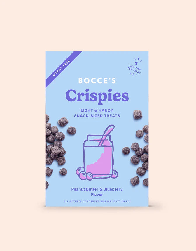 Bocce's Bakery Peanut Butter & Blueberry Crispies Dog Treats