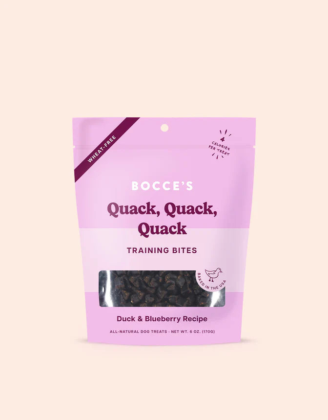 Bocce's Bakery Training Bites Quack, Quack, Quack Duck & Blueberries 170g Dog Treats