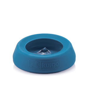 Kurgo Wander Splash Free Water Bowl Coastal Blue 710ml