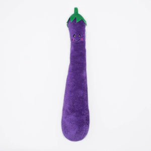 ZippyPaws Jigglerz Eggplant Plush Dog Toy