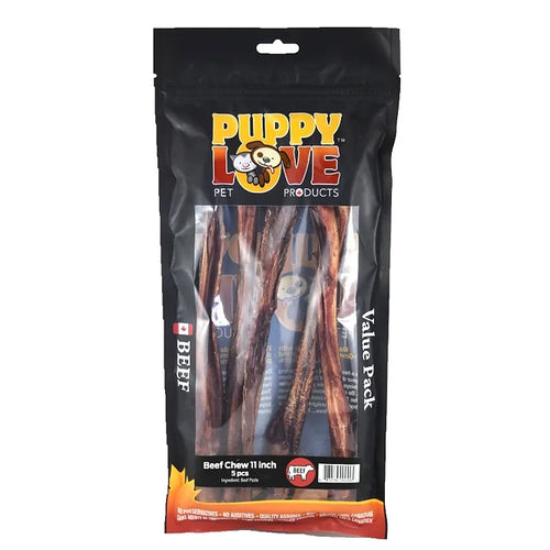 Puppy Love Jr Bully 9-10IN 5pk Dog Chew