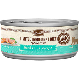 Merrick Limited Ingredient Diet Grain Free Real Duck Recipe Pate 156g Canned Cat Food