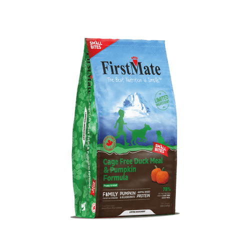 FirstMate Cage Free Duck Meal & Pumpkin Formula Small Bites Dry Dog Food