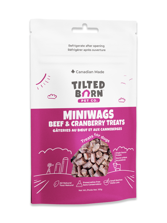 Tilted Barn Canadian Beef & Cranberry Miniwags Dog Treats