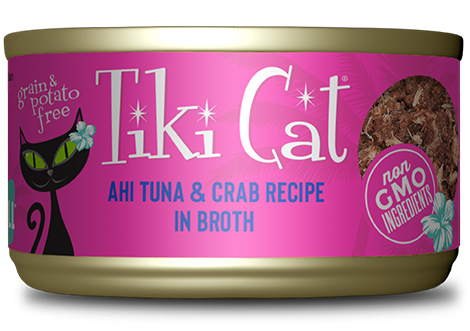 Tiki Cat Hana Grill Ahi Tuna & Crab in Broth Canned Cat Food