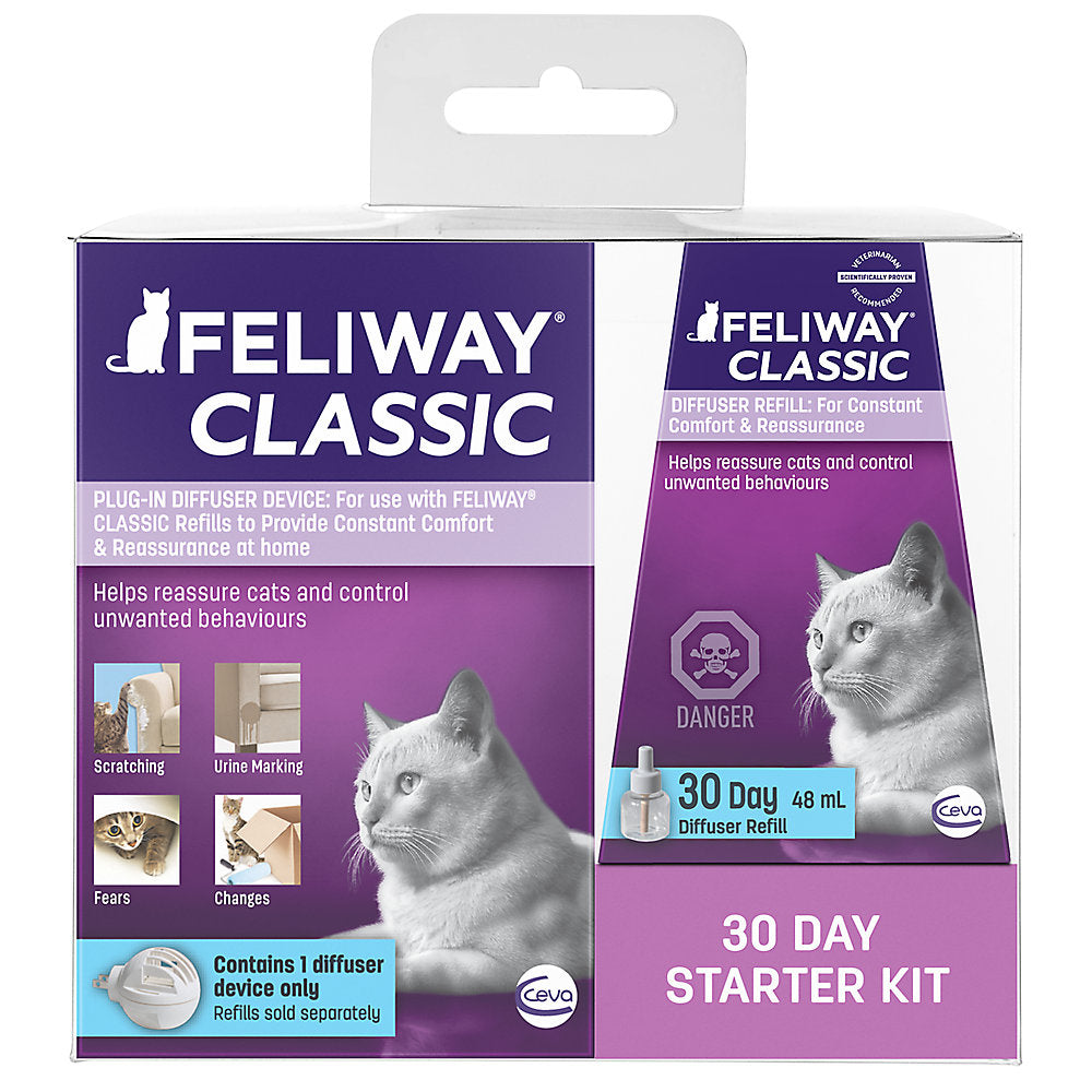 FELIWAY Classic 30 day starter kit. Diffuser and Refill. Comforts