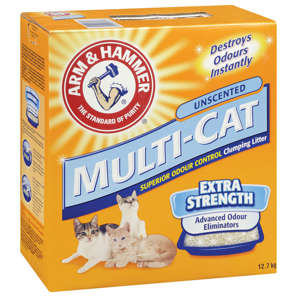 Arm Hammer Multi Cat Clumping Unscented 12.7KG Cat Litter Critters Pet Health Store