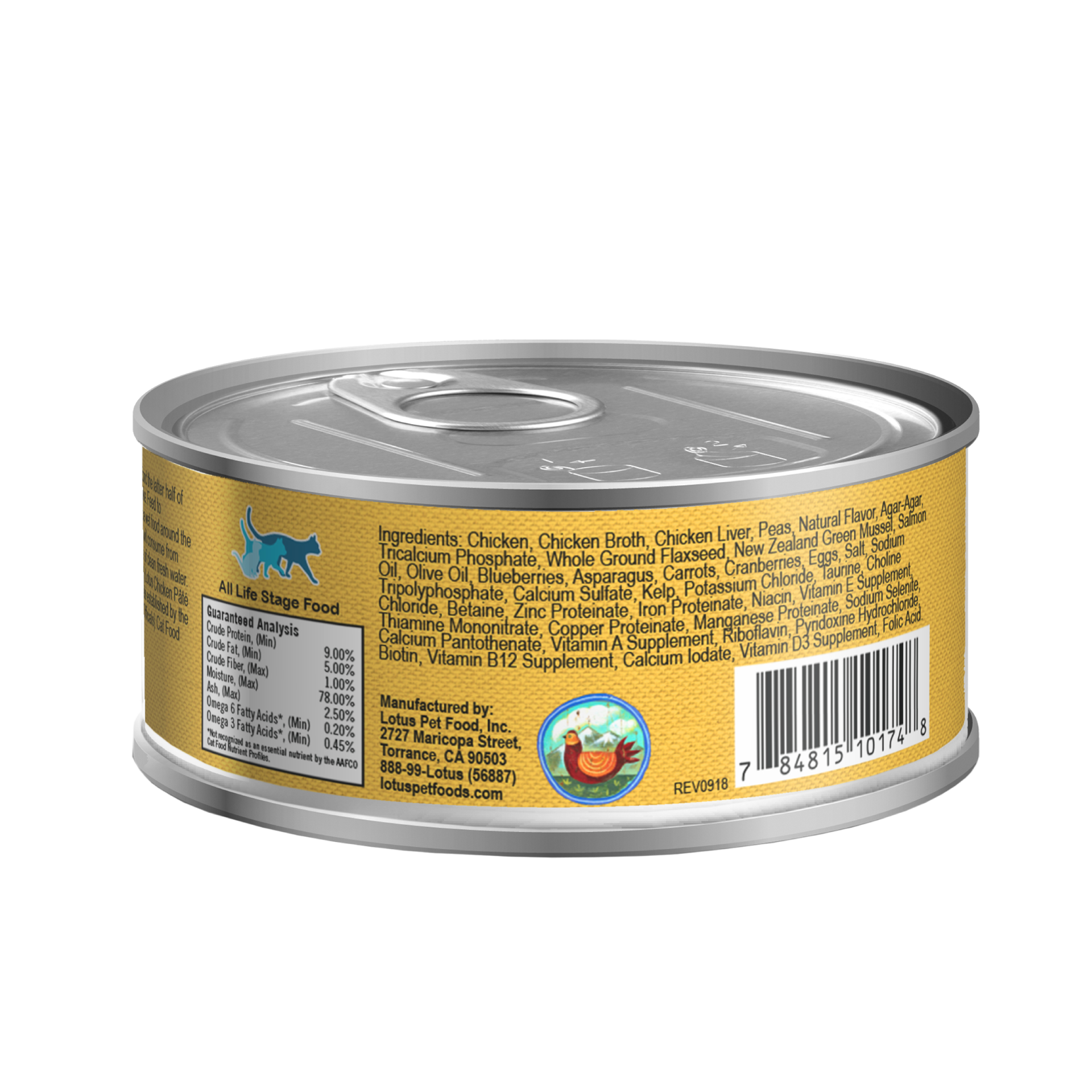 Lotus Grain Free Chicken Pate 150g Canned Cat Food Critters Pet