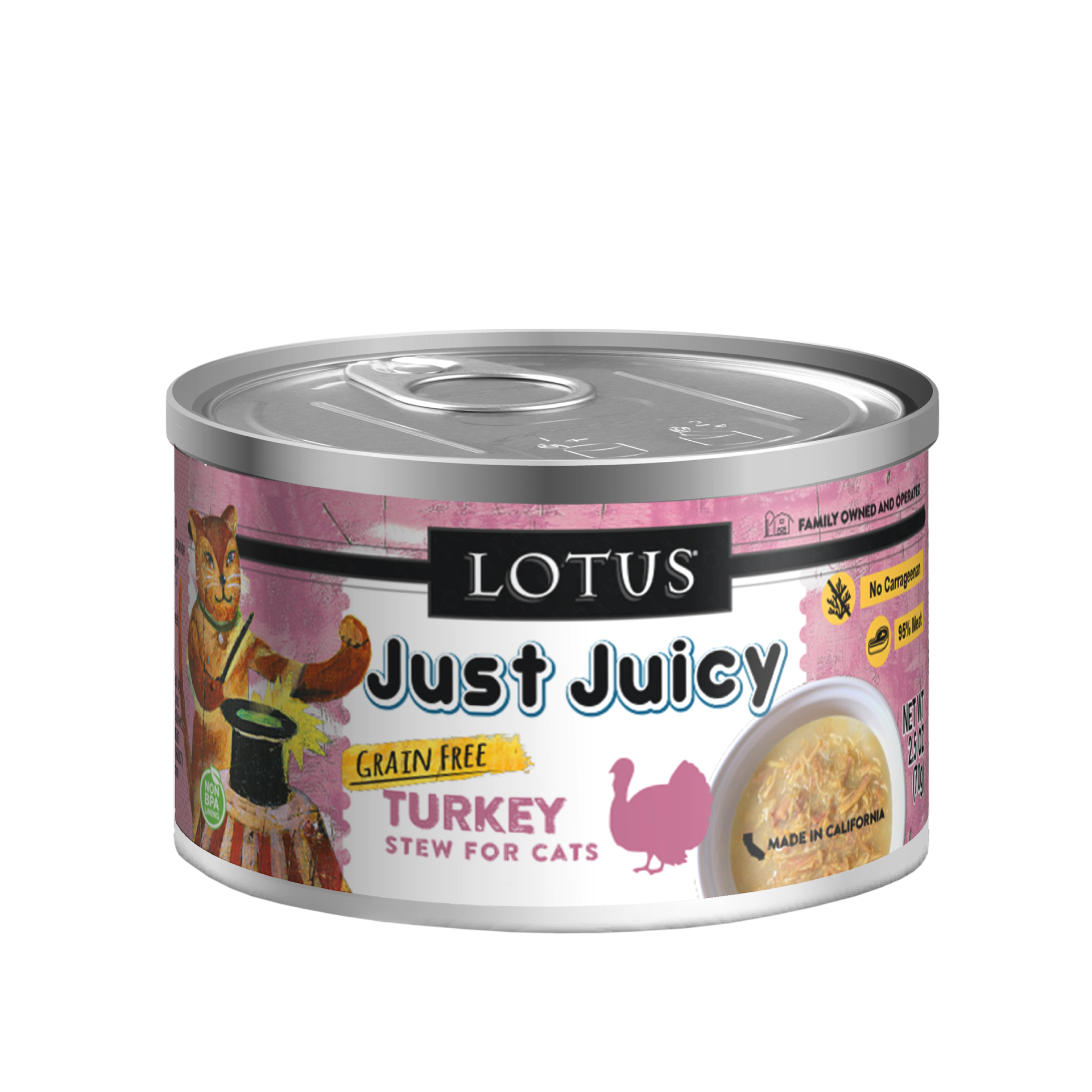 Lotus Grain Free Just Juicy Turkey Stew 150g Canned Cat Food